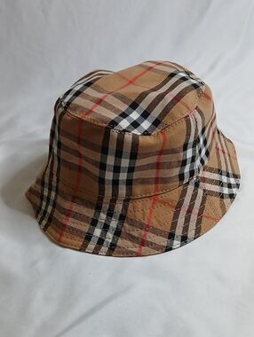Burberry Tan Plaid Bucket Hat
